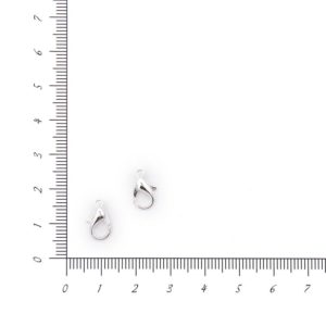 Замок для бижутерии 12мм (серебро)